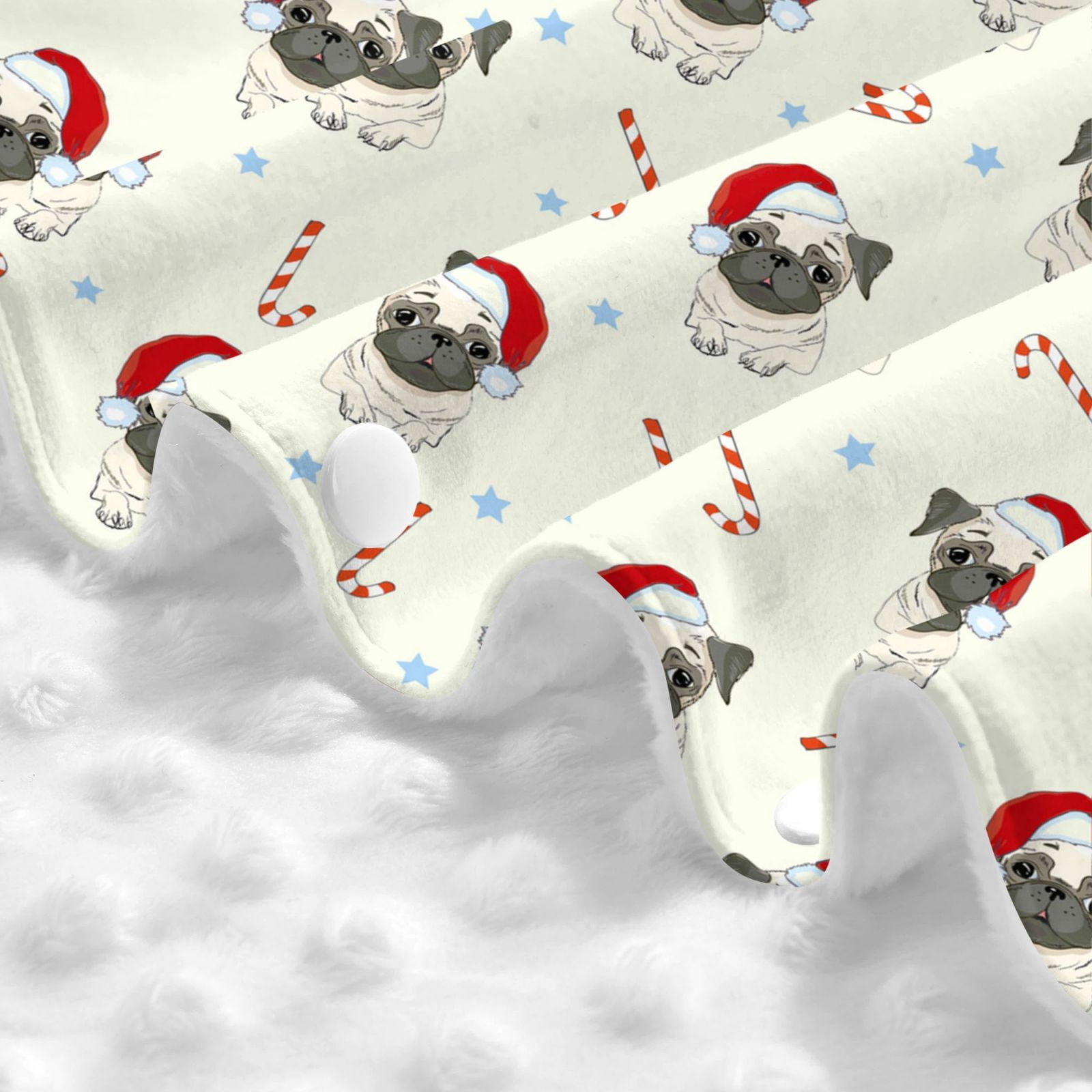 Car Seat Cover Baby - Christmas Pug Dog Breathable Infant Car Seat Cover for Baby Carseat, Lightweight Comfort Baby Essentials Must Haves Newborn Stuff for Girl Boy
