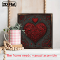 thumbnail image 6 of 2D Flat, 1pc Vintage Romantic Love Ornate Heart Wood Framed Wall Sign - 8x8 Inch Rustic Wedding, Anniversary Valentine's Day Decor with Wood Frame - Farmhouse Wall Hanging for Living Room, Bedroom, 6 of 9