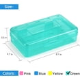 thumbnail image 2 of LAICAIW 1 Pack Plastic Pencil Box Large Capacity Pencil Boxes Clear Boxes with Snap-tight Lid Stackable Design and Stylish Office Supplies Storage Organizer Box, Light Green, TK0717-02, 2 of 7