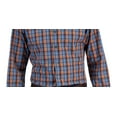 thumbnail image 3 of Club Room Men's Plaid Slim Fit Dress Shirt Blue Size Large, 3 of 3