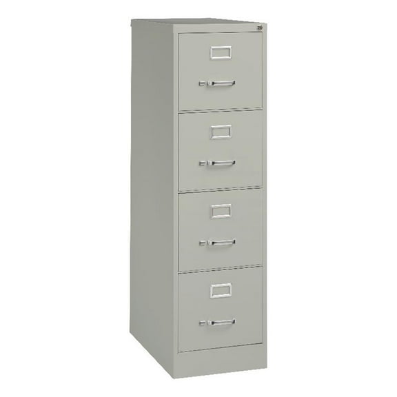 Kingfisher Lane 25" 4-Drawer Metal Letter Width Vertical Filing Cabinet in Gray