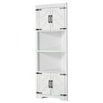 thumbnail image 2 of 68" Freestanding White Corner Storage Cabinet – 4 Wooden Doors, Adjustable Shelves, Versatile Home Decor, 2 of 11