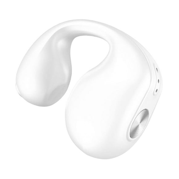 Auriculares inalámbricos con clip para la oreja de 1 pieza, baja latencia, emparejamiento automático. Blanco