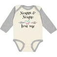 thumbnail image 3 of Inktastic Nonna and Nonno Love Me Heart Grandchild Boys or Girls Long Sleeve Baby Bodysuit, 3 of 5