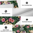thumbnail image 6 of Tropical Flower Outdoor Rug for Patio/Deck/Porch, Non-Slip Large Area Rug 6 x 9 Ft, Green Palm Plants Straw Hat Watercolor Indoor Outdoor Rugs Washable Area Rugs, Reversible Camping Rug Carpet Runner, 6 of 8