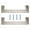 Nickel brushed wire-128mm, variant on Pair Antique Metal Drawer Handles Center Vintage Cabinet Pull Personalizes Home Decoration for Bathroom & Dresser Use