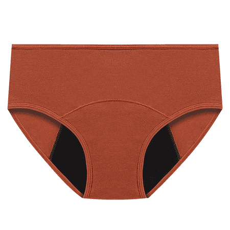 Fulorrnie Underwear for Women Plus Size Briefs Leakproof Breathable Panty Period Comfort Waist Elastic Flat Seams Panties Rose Gold XXXL