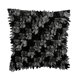 thumbnail image 1 of Funda de almohada negra, moderna funda de almohada a cuadros, 30 x 30 cm (12 x 12 pulgadas), fundas de cojín cuadradas de fieltro, decoraciones 3D de Halloween en negro y gris - Midnight Punch, 1 of 5