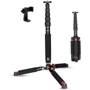 Koolehaoda Camera Aluminum Monopod with Metal Tripod Base.6 Sections 18-69inch Adjustable, Leg Diameter Φ28mm,up to 13lbs - Black