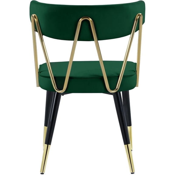 Meridian Furniture Rheingold Green Velvet Dining Chair (Set of 2)