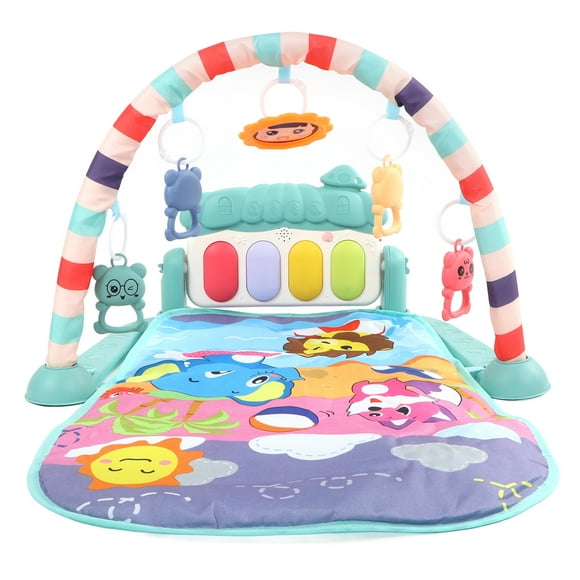 Tapete de Juegos para Bebés, Tapete de Juegos para Gimnasio para Bebés, Tapete para el Tiempo Boca Abajo, Tapete de Juego Acolchado para Patadas y Juegos de Bebés, Tapete de