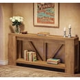 thumbnail image 3 of Extra Long Farmhouse Wood Console Table with Storage, 70.9"" Sofa Table Behind Couch, Narrow Entryway Table for Living Room, Foyer, Entrance,(Light Brown), 3 of 7