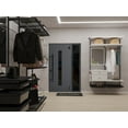 thumbnail image 3 of Front Exterior Prehung Steel Door / Ronex 0130 Grey / Side Exterior Window Sidelite / Entry Metal Modern Painted W36+12" x H80" Left hand Inswing, 3 of 5