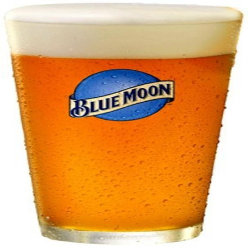 Blue Moon Belgian White Beer Premium Glassware Set of 4 Pint Glasses by