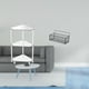 thumbnail image 2 of Mesa Auxiliar De Esquina Moderna Con Estantes Flotantes Y Cesta Organizadora De Alambre De Metal Para Cocina, Baño, Sala De Estar Y Espacios Pequeños., 2 of 8
