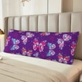 thumbnail image 2 of Naloa Bright Butterflies Body Pillow Cover, Pillowcases with Hidden Zipper Breathable Long Pillow Case (Pillows are not included,20x54 inch), 2 of 7