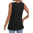 thumbnail image 5 of MOSHU Womens Tank Tops Eyelet Sleeveless Tops for Women Dressy V Neck Babydoll Tank Tops Flowy Summer Shirts, 5 of 9