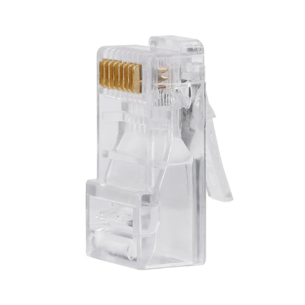 100 unids/lote Cat5 Cat5e conector de red de Internet RJ45 8P8C Cable cabezales de enchufe modulares