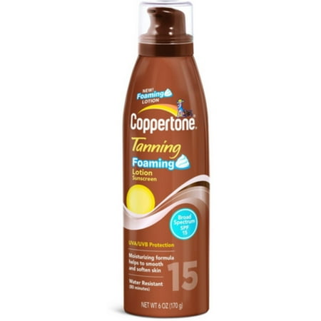 Coppertone Tanning Foaming Lotion SPF 15, 6 oz