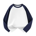 thumbnail image 2 of Vqpzlfhb Girls Tops Tunic Tee Tops Casual Raglan Sleeve Colorblock Solid Color Summer, 2 of 8