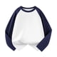 thumbnail image 2 of BYHONG Niños Bebé Niños Niñas Camisetas Cuello Alto Suave Camiseta Unisex Manga Larga Tee Tops Camisetas Niña Navy 130（US size）, 2 of 3