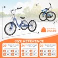 thumbnail image 5 of Lilypelle Folding Tricycle for Adult , 20/24/26in Wheel 7-Speed Unisex Three Wheel Cruiser Bike, 5 of 9
