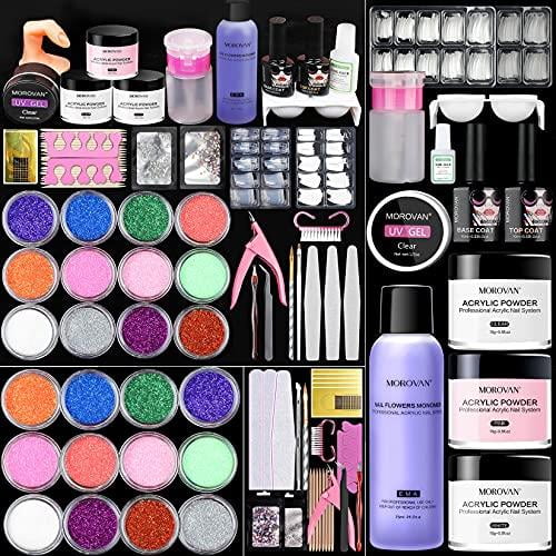 Morovan Acrylic Nail Kit - Glitter Acrylic Powder Monomer Liquid Set Professional Acrylic Powder Set with Everything Supplies Acrylic Brushes Nail Tips Nail Art Decoration Tools DIY Nail E | Walmart Canada Morovan Acrylic Nail Kit - Glitter Acrylic Powder Monomer Liquid Set Professional Acrylic Powder Set with Everything Supplies Acrylic Brushes Nail Tips Nail Art Decoration Tools DIY Nail E | Walmart Canada