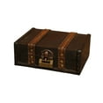 thumbnail image 2 of HongHeng Wooden Treasure Chest Storage Box with Lock, Antique Vintage Small Storage Box for Jewelry Organizer, Gift Box and Room Decoration, 2 of 6