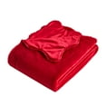 thumbnail image 2 of My Texas House Faux Fur Scallop throw 50"x60", Red, 2 of 5