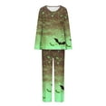 thumbnail image 4 of Blouses pour Femmes, Mode Féminine Imprimé Non Positionné Col Rond Manches Longues Ensemble Pantalon Long, 4 of 6