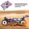 thumbnail image 3 of Kit de montaje de brazo oscilante delantero y trasero de Metal, ejes de transmisión, Control remoto, actualización de coche, reemplazo de pieza de repuesto para Wltoys 144002 144001 púrpura Inevent FN010077-01B, 3 of 7