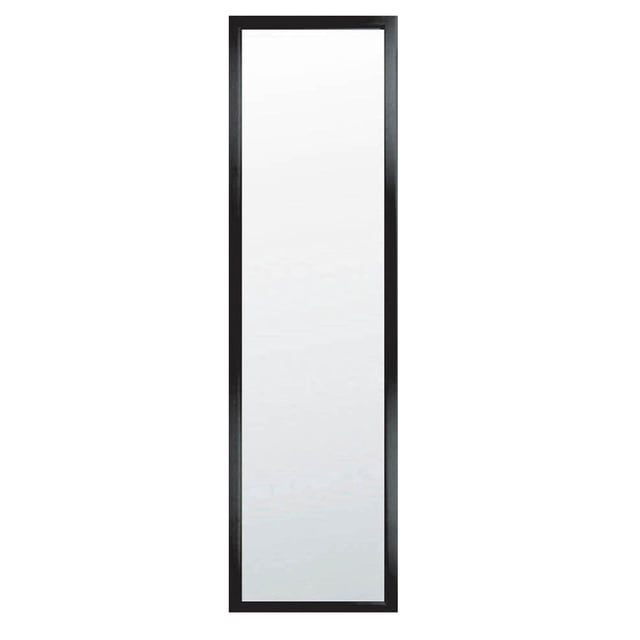 Hometrends Miroir de Porte Noir Value 14 x 50 pouces, Miroir Pleine Longueur Rectangulaire,Avec Cadre