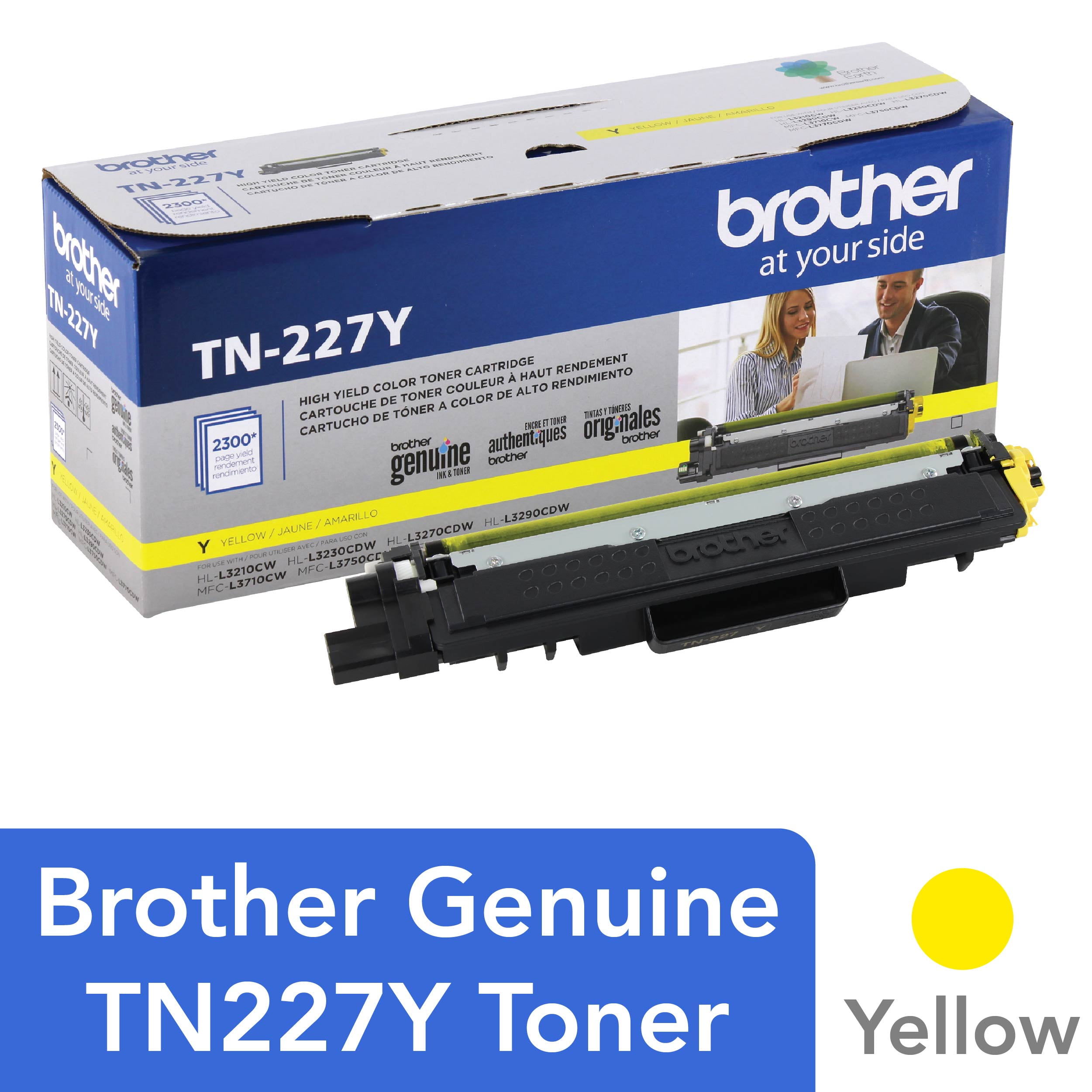 High Yield TN227 TN-227 BK//C//Y//M Toner Cartridge w//Chip For Brother HL-L3210CW