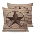 thumbnail image 7 of Rustic Western Country Star Vintage Wooden Plank Outdoor Pillow Covers Waterproof Throw Pillow Cover 18x18in Set of 2,Square Decorative Pillowcases Cushion Case for Patio Sofa Couch,Wood Grain, 7 of 7