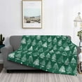 thumbnail image 3 of Vsdgher Christmas Trees Pattern Fleece Throw Blanket, Horizontal Fleece Bedding Home Decor for Couch & Bed All Season Use -50"x40", 3 of 6