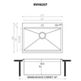 thumbnail image 2 of Ruvati RVH8207 27 x 20 in. 16 Gauge Stainless Steel RV Workstation Drop in Top Mount Bar Prep Kitchen Sink, Silver, 2 of 6