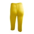 thumbnail image 4 of SMihono Womens Fashion Womens Leggings Fitness Running Solid Sports Yoga Capris Pants 2024 Trendy Summer Autumn Holiday Leggings Yoga Stretch Pants Cargo Capris Yellow 4, 4 of 4