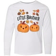 thumbnail image 3 of Inktastic Little Brother Pumpkins with Fall Leaves Long Sleeve Youth T-Shirt, 3 of 5