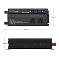 thumbnail image 2 of 5000W (Theoretical Peak) Modified Sine Wave Power Inverter, DC 12V to AC 110V 60Hz, US Plug, Aluminum Alloy Black Shell with Dual LED Digital Display, 8 Safety Protections, USB/Type-C Ports,, 2 of 6