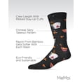 thumbnail image 3 of MeMoi Men's Let's Order Takeout Bamboo Blend Novelty Crew Sock - Mens - Male, 10-13, Black, 3 of 8