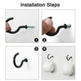 thumbnail image 6 of 50pcs Cup Hooks 3/4 Inch Vinyl Coated Screw-in Ceiling Wall Thread Hooks Great for Indoor Outdoor Hanger Black, 6 of 7