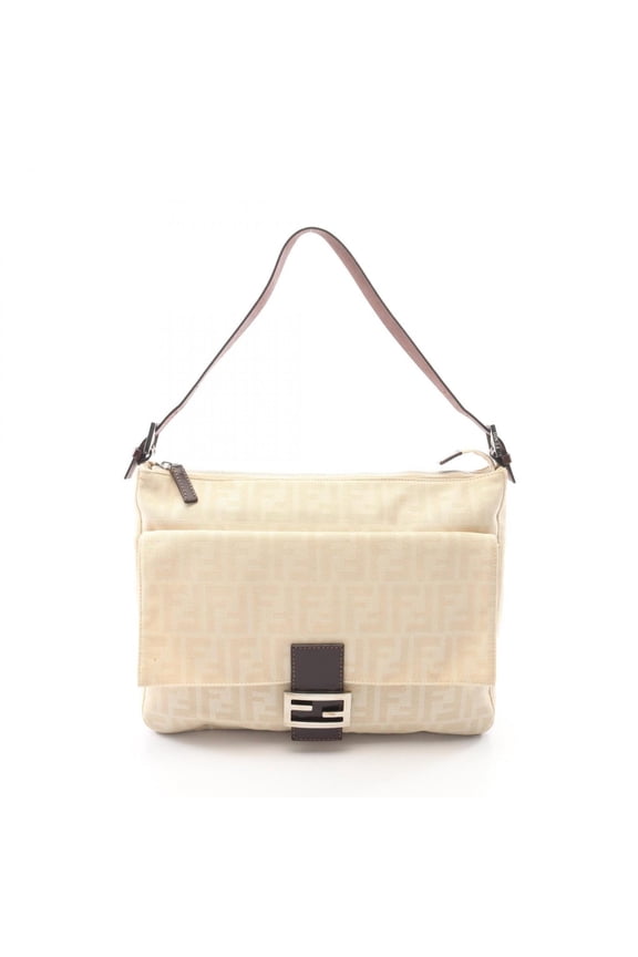 Pre-Owned Fendi Mamma Bucket Zucca Shoulder Bag/Handbag, Canvas and Leather, Women's,...