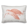 thumbnail image 2 of Creative Products Painted Sea Turtle Coral 14x20 Spun Poly Pillow, 2 of 3