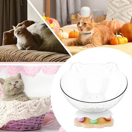 Colourtree Blue Kitten Bed – Space Nest Cat Bed with Non-Slip Rotatable Turntable