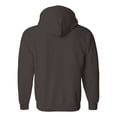 thumbnail image 2 of Gildan Mens Heavy Blend&nbsp;Full Zip Hooded Sweatshirt, 2XL, Dark Chocolate, 2 of 3