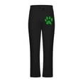 thumbnail image 5 of DPTALR Men's St. Patrick's Day Printed Work Pants Elastic-Waist Straight-Leg,Lace-Up Detail & Pockets,Sporty Casual,Black,Size S, 5 of 5
