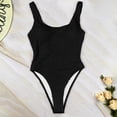 thumbnail image 3 of CAICJ98 Plus Size Swimsuit for Women Women's Ruffle Flounce One Piece Swimsuits Ruched Tummy Control Bathing Suits Black,M, 3 of 4