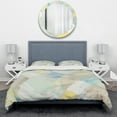 thumbnail image 2 of Designart 'Abstract Compositions of Pastel Blue and Green' Geometric Duvet Cover Set, 2 of 4
