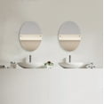 thumbnail image 2 of Shadwell Collection Frameless Oval Tilt Mirror with Beveled Edge in Polished Brass, 2 of 2