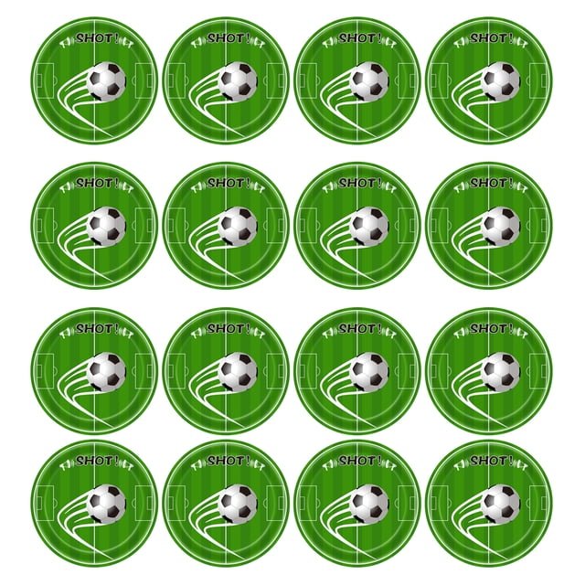 Footballs Party Supplies Green Football Ball Theme Paper Cup Plate Tableware